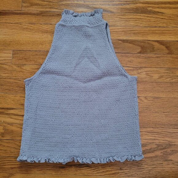 ZARA | High Neck Ruffle Stretch Tank Top | Sz. L - Picture 4 of 4